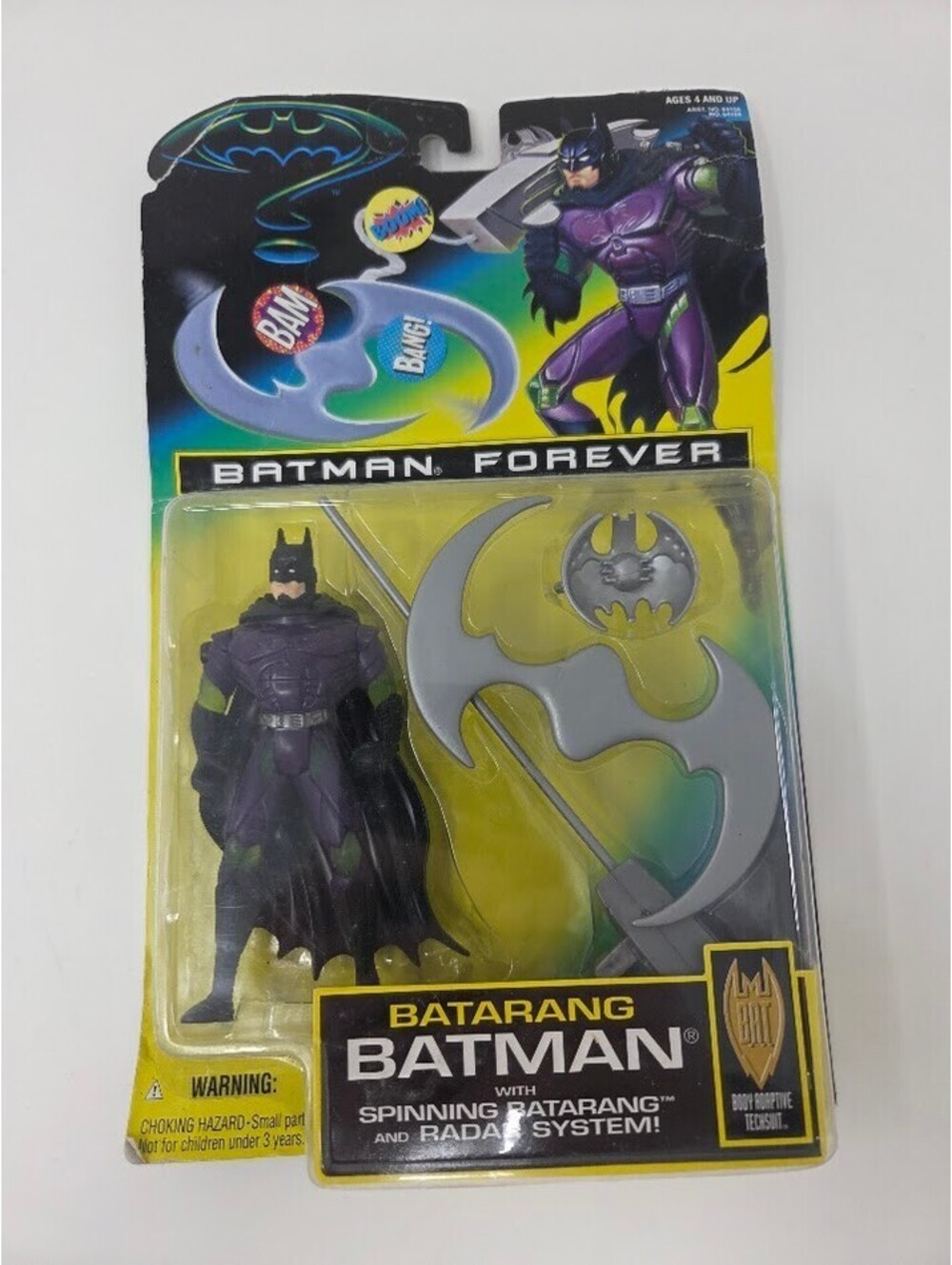 1995 Kenner Batman Forever Batman Batarang Action Figure Sealed On Card